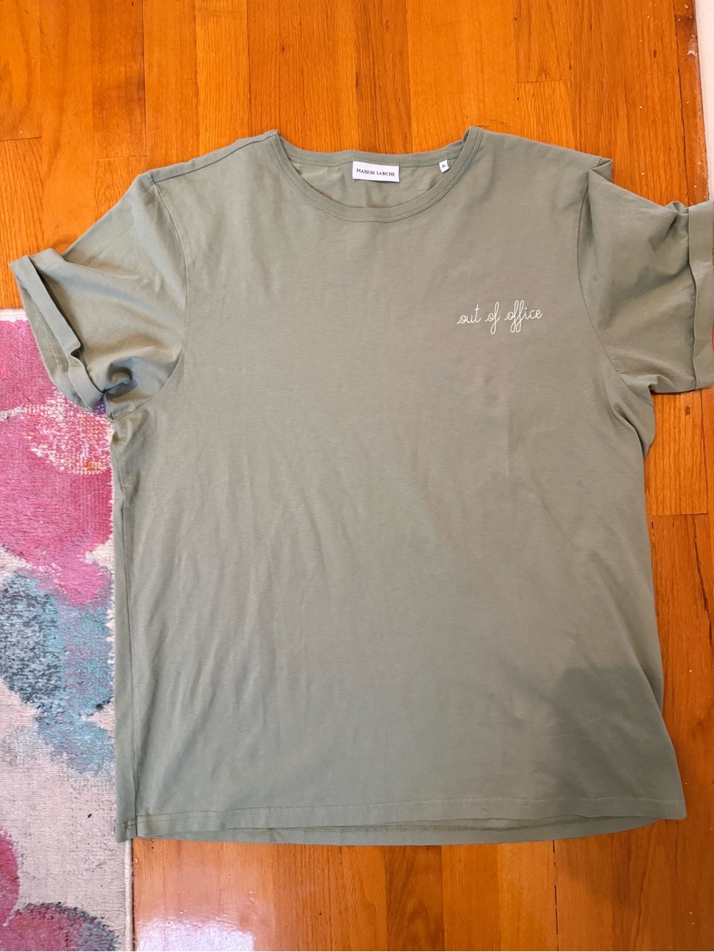 Maison labiche Paris sage 'Out of Office' Short-Sleeve Crewneck Tee